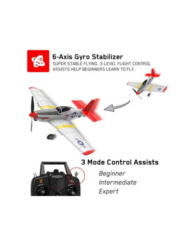 Радиоуправляемый самолет Volantex RC P51D 400мм 2.4G 4ch LiPo RTF with Gyro