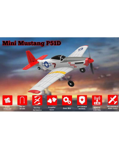 Радиоуправляемый самолет Volantex RC P51D 400мм 2.4G 4ch LiPo RTF with Gyro