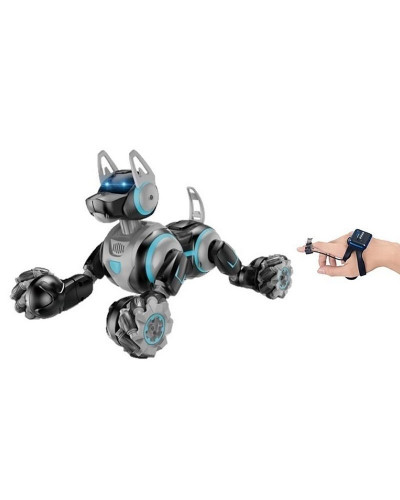 Робот собака-перевертыш SYRCAR 666-800A Stunt Dog с пультом в виде наручных часов