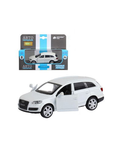 Машина "АВТОПАНОРАМА" Audi Q7, белый, 1/43, инерция, в/к 17,5*12,5*6,5 см