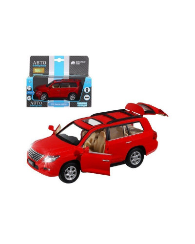 Машина "АВТОПАНОРАМА" Lexus LX570, красный, 1/32, свет, звук, инерция, в/к 17,5*13,5*9 см