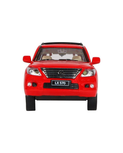 Машина "АВТОПАНОРАМА" Lexus LX570, красный, 1/32, свет, звук, инерция, в/к 17,5*13,5*9 см
