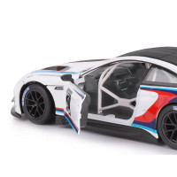 Машина "АВТОПАНОРАМА" BMW M6 GT3, белый, 1/24, свет, звук, в/к 24,5*12,5*10,5 см