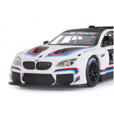 Машина "АВТОПАНОРАМА" BMW M6 GT3, белый, 1/24, свет, звук, в/к 24,5*12,5*10,5 см