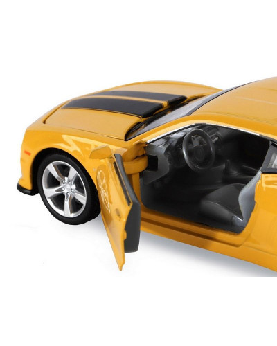Машина "АВТОПАНОРАМА" Chevrolet Camaro SS, желтый, 1/32, свет, звук, инерция, в/к 17,5*13,5*9 см