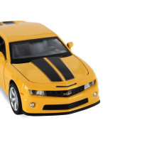 Машина "АВТОПАНОРАМА" Chevrolet Camaro SS, желтый, 1/32, свет, звук, инерция, в/к 17,5*13,5*9 см