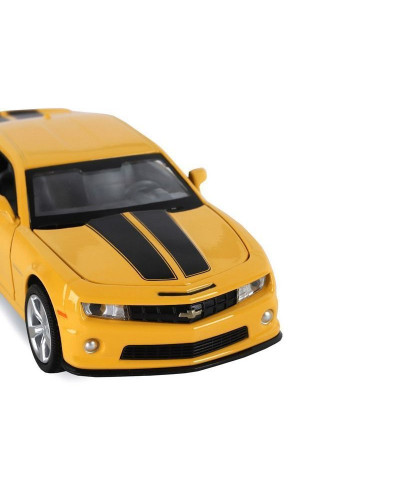 Машина "АВТОПАНОРАМА" Chevrolet Camaro SS, желтый, 1/32, свет, звук, инерция, в/к 17,5*13,5*9 см