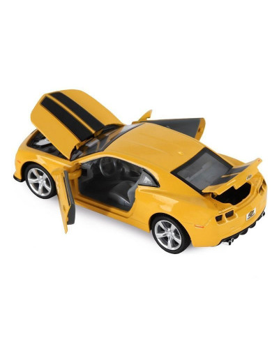 Машина "АВТОПАНОРАМА" Chevrolet Camaro SS, желтый, 1/32, свет, звук, инерция, в/к 17,5*13,5*9 см