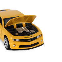 Машина "АВТОПАНОРАМА" Chevrolet Camaro SS, желтый, 1/32, свет, звук, инерция, в/к 17,5*13,5*9 см