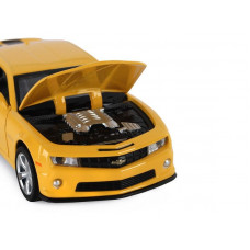 Машина "АВТОПАНОРАМА" Chevrolet Camaro SS, желтый, 1/32, свет, звук, инерция, в/к 17,5*13,5*9 см