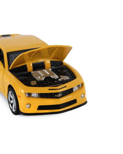 Машина "АВТОПАНОРАМА" Chevrolet Camaro SS, желтый, 1/32, свет, звук, инерция, в/к 17,5*13,5*9 см