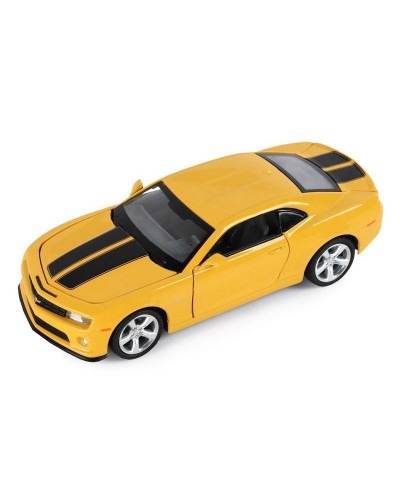 Машина "АВТОПАНОРАМА" Chevrolet Camaro SS, желтый, 1/32, свет, звук, инерция, в/к 17,5*13,5*9 см