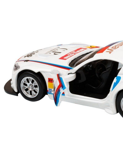 Машина "АВТОПАНОРАМА" BMW Z4 GT3, 1/38, белый, инерция, откр. двери, в/к 17,5*12,5*6,5 см
