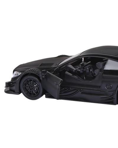 Машина "АВТОПАНОРАМА" Mercedes-AMG C 63 DTM, черный матовый, 1/43, инерция, в/к 17,5*12,5*6,5 см