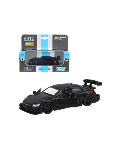 Машина "АВТОПАНОРАМА" Mercedes-AMG C 63 DTM, черный матовый, 1/43, инерция, в/к 17,5*12,5*6,5 см