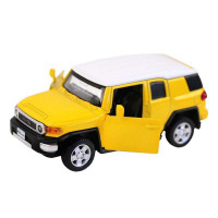 Машина "АВТОПАНОРАМА" Toyota FJ Cruiser, желтый, 1/43, инерция, в/к 17,5*12,5*6,5 см