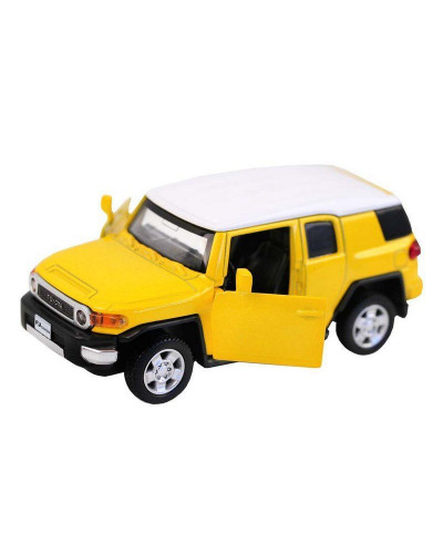 Машина "АВТОПАНОРАМА" Toyota FJ Cruiser, желтый, 1/43, инерция, в/к 17,5*12,5*6,5 см