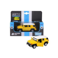 Машина "АВТОПАНОРАМА" Toyota FJ Cruiser, желтый, 1/43, инерция, в/к 17,5*12,5*6,5 см