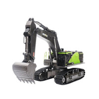 Радиоуправляемый экскаватор HUI NA TOYS 2.4G 22CH 1/14, зеленый RTR