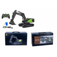 Радиоуправляемый экскаватор HUI NA TOYS 2.4G 22CH 1/14, зеленый RTR