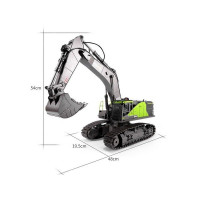 Радиоуправляемый экскаватор HUI NA TOYS 2.4G 22CH 1/14, зеленый RTR