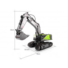 Радиоуправляемый экскаватор HUI NA TOYS 2.4G 22CH 1/14, зеленый RTR