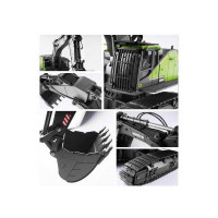 Радиоуправляемый экскаватор HUI NA TOYS 2.4G 22CH 1/14, зеленый RTR