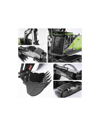 Радиоуправляемый экскаватор HUI NA TOYS 2.4G 22CH 1/14, зеленый RTR