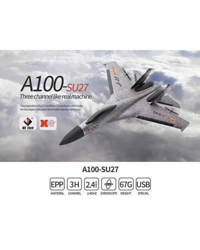 Р/У самолет XK Innovation J11 340мм EPP 2.4G 3-ch LiPo RTF (серый)