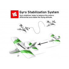 Радиоуправляемый самолет Volantex RC Trainstar Micro 200мм 2.4G 2ch LiPo RTF with Gyro