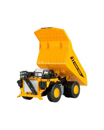 Машина "АВТОПАНОРАМА" КАРЬЕРНЫЙ САМОСВАЛ, желтый, 1/50, свет, звук, в/к 25*10*13 см