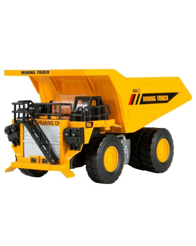 Машина "АВТОПАНОРАМА" КАРЬЕРНЫЙ САМОСВАЛ, желтый, 1/50, свет, звук, в/к 25*10*13 см