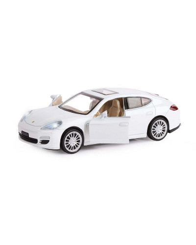 Машина "АВТОПАНОРАМА" Porsche Panamera S, белый, 1/32, свет, звук, инерция, в/к 17,5*13,5*9 см