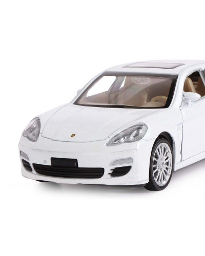 Машина "АВТОПАНОРАМА" Porsche Panamera S, белый, 1/32, свет, звук, инерция, в/к 17,5*13,5*9 см