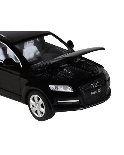 Машина "АВТОПАНОРАМА" Audi Q7, черный, 1/32, свет, звук, инерция, в/к 17,5*13,5*9 см
