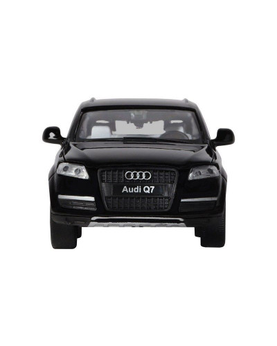 Машина "АВТОПАНОРАМА" Audi Q7, черный, 1/32, свет, звук, инерция, в/к 17,5*13,5*9 см