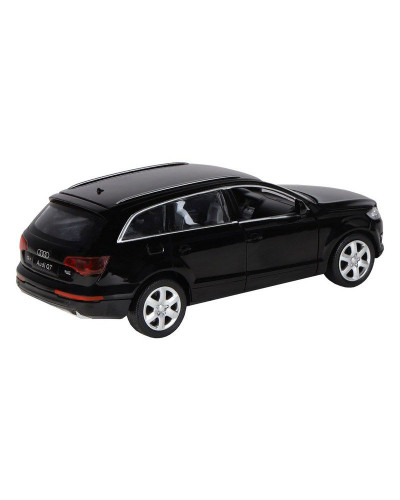 Машина "АВТОПАНОРАМА" Audi Q7, черный, 1/32, свет, звук, инерция, в/к 17,5*13,5*9 см