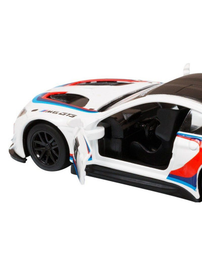 Машина "АВТОПАНОРАМА" BMW M6, 1/44, белый, инерция, откр. двери, в/к 17,5*12,5*6,5 см