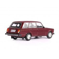 Машина "АВТОПАНОРАМА" ВАЗ 2104, 1/24, бордовый, инерция, в/к  24,5*12,5*10,5 см