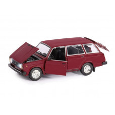 Машина "АВТОПАНОРАМА" ВАЗ 2104, 1/24, бордовый, инерция, в/к  24,5*12,5*10,5 см