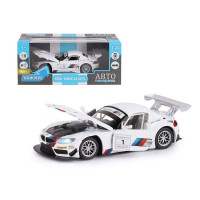 Машина "АВТОПАНОРАМА" BMW Z4 GT3, белый, 1/24, свет, звук, в/к 24,5*12,5*10,5 см