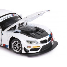 Машина "АВТОПАНОРАМА" BMW Z4 GT3, белый, 1/24, свет, звук, в/к 24,5*12,5*10,5 см