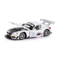 Машина "АВТОПАНОРАМА" BMW Z4 GT3, белый, 1/24, свет, звук, в/к 24,5*12,5*10,5 см