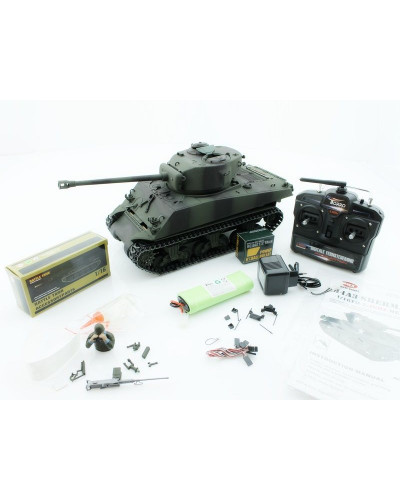 Р/У танк Torro Sherman M4A3 76mm, 1/16 2.4G, ВВ-пушка, деревянная коробка