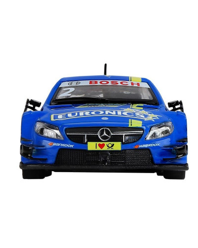 Машина "АВТОПАНОРАМА" Mercedes-AMG C 63 DTM, синий, 1/32, свет, звук, инерция, в/к 17,5*12,5*6,5 см