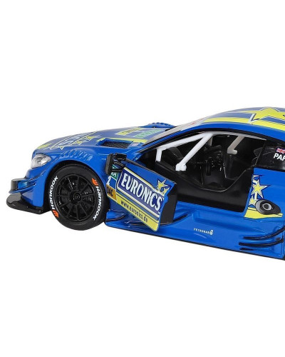 Машина "АВТОПАНОРАМА" Mercedes-AMG C 63 DTM, синий, 1/32, свет, звук, инерция, в/к 17,5*12,5*6,5 см