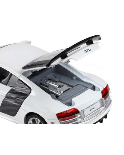 Машина "АВТОПАНОРАМА" Audi R8 GT, белый, 1/32, свет, звук, инерция, в/к 17,5*13,5*9 см