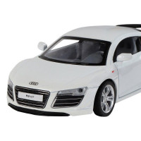 Машина "АВТОПАНОРАМА" Audi R8 GT, белый, 1/32, свет, звук, инерция, в/к 17,5*13,5*9 см