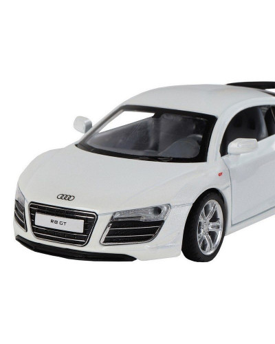 Машина "АВТОПАНОРАМА" Audi R8 GT, белый, 1/32, свет, звук, инерция, в/к 17,5*13,5*9 см