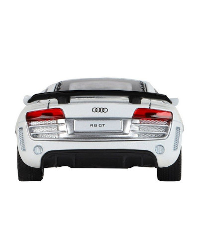 Машина "АВТОПАНОРАМА" Audi R8 GT, белый, 1/32, свет, звук, инерция, в/к 17,5*13,5*9 см